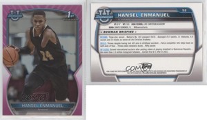 2022-23 Bowman University Chrome Pink Refractor Hansel Enmanuel #52