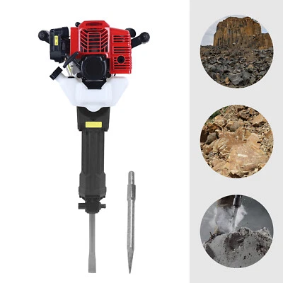 Jack Hammer Concrete Breaker Drill 52CC Gas Powered Demolition 2-Stroke +Chisel - Image 1 of 4