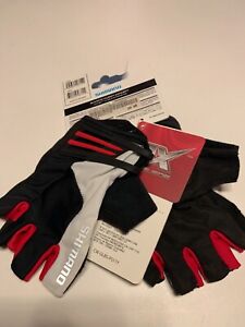 Shimano Classic Cycling Hand Gloves Black/White/Red Size XL New