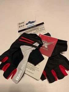 Shimano Classic Cycling Hand Gloves Black/White/Red Size XL New - Picture 1 of 7