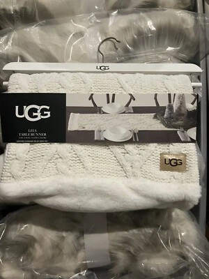 NEW UGG LITA TABLE RUNNER Snow 14x90 - Image 1 of 4