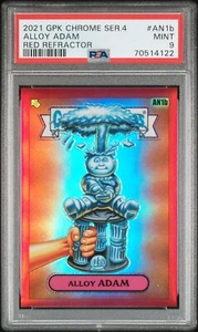 2021 GARBAGE PAIL KIDS CHROME 4 AN1B ALLOY ADAM RED REFRACTOR PSA 9 4/5 - Picture 1 of 2