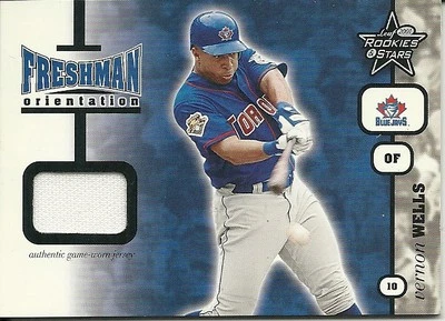 2001 Leaf Rookies & Stars Freshman Orientation Vernon Wells 3 Blue Jays - Image 1 of 2
