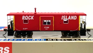 HO WALTHERS 932-7630 PLATINUM LINE INTERNATIONAL BAY WINDOW CABOOSE ROCK ISLAND - Picture 1 of 2