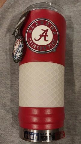 Dynasty Alabama Crimson Tide Tumbler 24 oz Vacuum Insulated Beverage Cup, NEW!! Cover