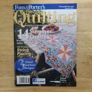 Fons & Porter's Love Of Quilting Magazine May June 2011 SUMMER QUILTS PINWHEEL - Picture 1 of 6