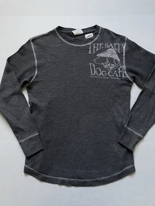 Salty Dog Cafe T Shirt Mens M Gray Waffle Knit Hilton Head Contrast Stitching - Picture 1 of 6
