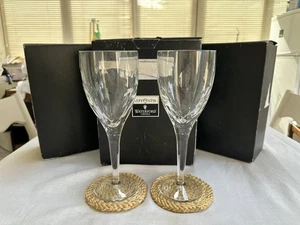 Waterford - John Rocha - 2x Imprint Wine Glasses - 23cm With Original Packaging - Picture 1 of 9