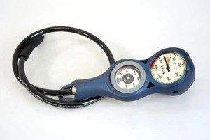 TUSA Regulator 3-Gauge Console Residual Pressure Meter Compass Overhauled Used - Picture 1 of 8