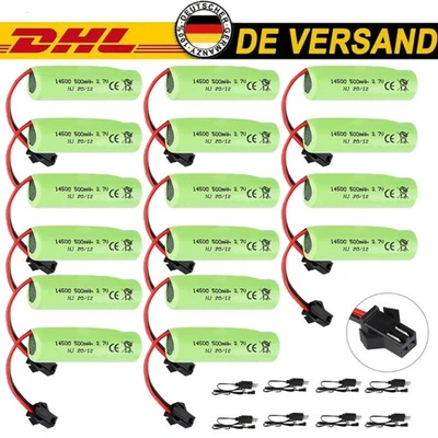 3,7V 500mAh Li-ion Akku Batterie SM Stecker mit Ladegerät für RC Auto Toys Truck - Bild 1 von 4