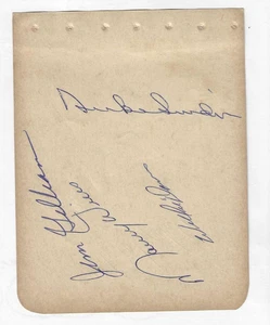 Jim Gilliam+ Los Angeles Dodger Baseball Autographed Vintage 1962 Album Page JSA - Picture 1 of 2