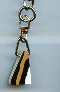 Fordite Keychain - Premium Fordite - 21.65mm x 13.01mm x 10.97mm (3002) - Picture 1 of 5