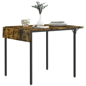 Industrial Folding Dining Table for 2 to 4, Space Saving Drop Leaf Kitchen Ta... - Picture 1 of 9