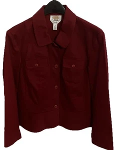 Chaqueta Blazer Talbots 16 Granate Pequeña Elástica Minimalista  - Imagen 1 de 3