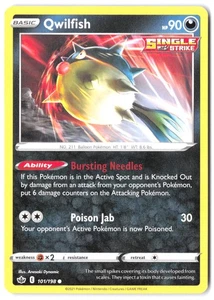 Qwilfish 101/198 SWSH06: Chilling Reign LP - Picture 1 of 2