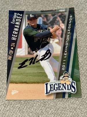Enrique Kike Hernandez 2011 Lexington Legends IP AUTOGRAPH Astros Dodgers COA - Image 1 of 2
