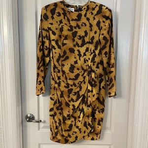 Teri Jon Rickie Freeman Langarmkleid Tiermotiv Größe Gr. 8 Seide - Bild 1 von 6