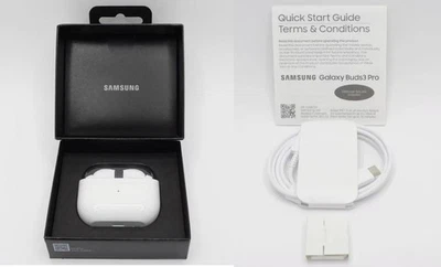 New Samsung Galaxy Buds 3 Pro - AI True Bluetooth Wireless Earphones (White) - Image 1 of 4