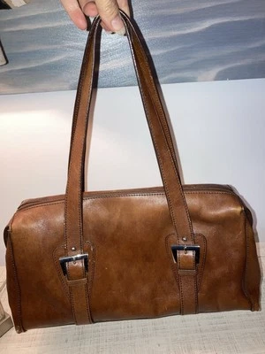 ETIENNE AIGNER WORN Tote Shoulder Bag Handbag Brown Mahogany READ DESCRIPTION - Image 1 of 4