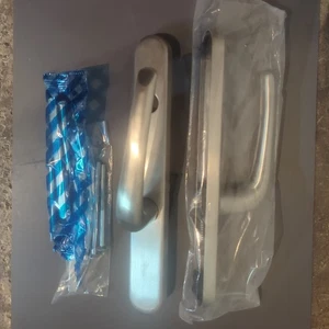 Door Handle Elite Lever 240mm brushed stainless steel 70mm Door Thickness - Picture 1 of 3