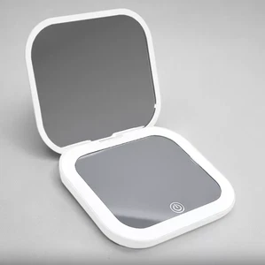 LED Travel Makeup Mirror 3X Magnifying USB-C Rechargeable Compact Light UK - Picture 1 of 6