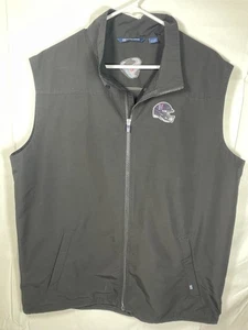 Houston Texans Cutter & Buck Full Zip Vest Men's Size XLT Black - NFL - Picture 1 of 10
