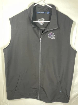 Houston Texans Cutter & Buck Full Zip Vest Men's Size XLT Black - NFL - Image 1 of 4