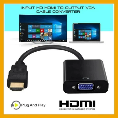 BARGAINS4U LOT 1-100 HDMI Male to VGA Female Adapter Converter Cable for Video HDTV DVD PC