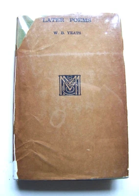 1922 U.K. 1st Edition LATER POEMS By W. B. YEATS w/Dust Jacket - Image 1 of 4