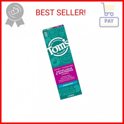 Tom's of Maine Antiplaque & Whitening Fluoride-Free Peppermint Toothpaste, 5.5 o - Image 1 of 2