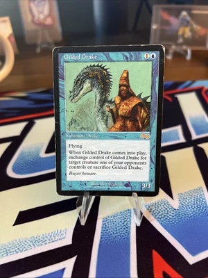 Magic the Gathering MtG Urza's Saga Gilded Drake MP Reserve List - Image 1 of 2