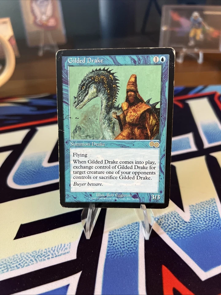 Magic the Gathering MtG Urza's Saga Gilded Drake MP Reserve List - Image 1 of 2