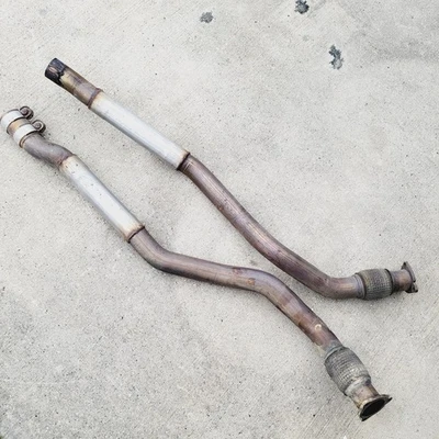 💥2016 AUDI S6 S7 RS7 C7 4.0T ENGINE EXHAUST MID RESONATOR DEL PIPE SET 💥60K MI - Image 1 of 4