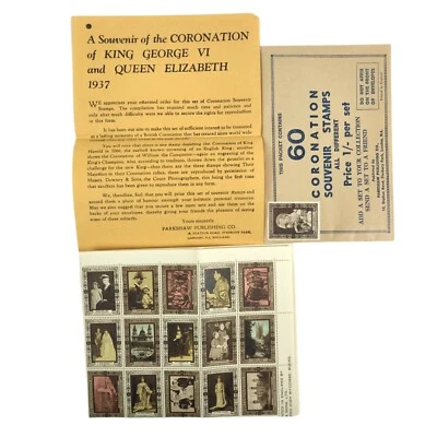 Great Britain King George VI 1937 Coronation Souvenir Stamps Complete Set - Image 1 of 4