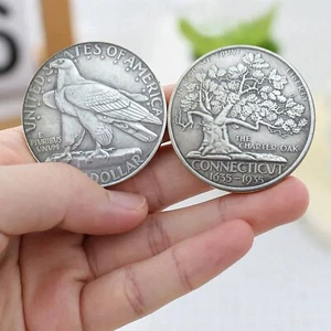 Monedas antiguas de medio dólar de Estados Unidos de 1635-1935 de 2 piezas, monedas americanas antiguas coleccionables raras - Imagen 1 de 7