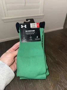 Under Armour UA Soccer Cushioned 3 Pair  Over The Calf Socks M 7-8.5 W 6-10 - Picture 1 of 4