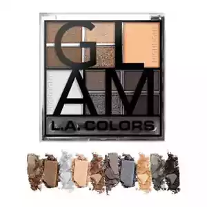 LA Colors, Color Luxe Eye Shadow Palette: Color Block Eyeshadow #CES137A Glam - Picture 1 of 1
