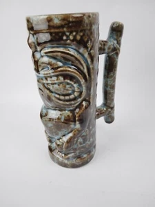 Tiki Farm Tiki Mug Vintage 2001 8" Handled Tropical Blue Glazed Ceramic Cup  - Picture 1 of 7