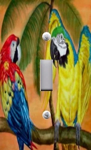 Lichtschalterplatte & Steckdosenabdeckungen TROPICAL PARADISE PAPAGEIEN - Bild 1 von 26