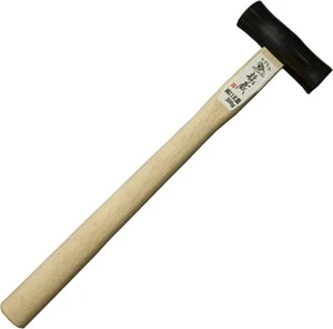 KAKURI RYUZO Two-sided Hammer Genno Flat and Round 300g black from Japan new - Picture 1 of 6