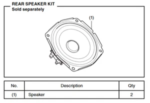2018-2021 Genuine Honda Goldwing Rear Speaker Kit 08A70-MKC-A10 - Bild 1 von 1