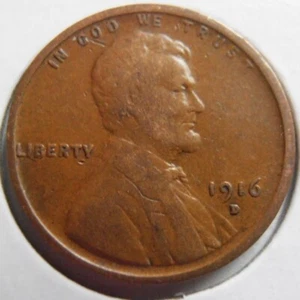 Centavo Lincoln 1916 D, en muy buen estado (16DSE2) - Imagen 1 de 4