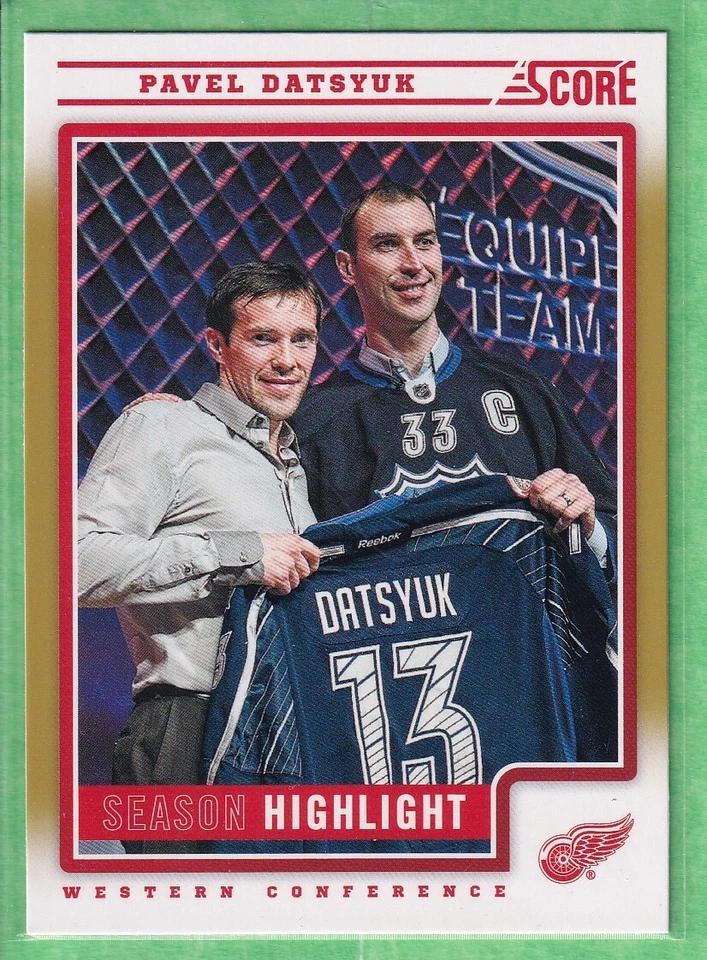 2012-13 Score Gold Rush #10 Pavel Datsyuk Detroit Red Wings Season Highlights - Image 1 of 2