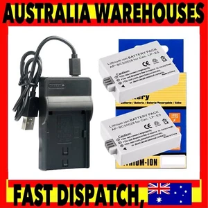 2 Battery/Charger For LP-E5 Canon EOS 450D 500D 1000D Kiss F X2 X3 Rebel XSi T1i - Picture 1 of 6