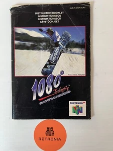 1080 Ten Eighty Snowboarding Nintendo N64 Juego Manual de Instrucciones Versión UK - Imagen 1 de 4