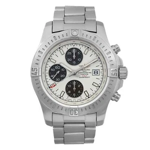 Breitling Colt Steel Chronograph White Sticks Dial Mens Watch A1338811/G804-173A - Picture 1 of 6