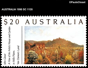 AUSTRALIA 1990 SC 1135 $20 JOHN GLOVER PAINTNG VAN DIEMAN'S LAND MULT MNH/OG VF - Picture 1 of 2