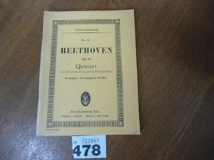 No.31 BEETHOVEN String Quintet Op.29 in C Major - Edition EULENBURG Music Score - Picture 1 of 11