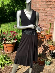 New With Tags sleeveless mixed media vnk Bailey44 asymmetrical hem wrap dress - Picture 1 of 8