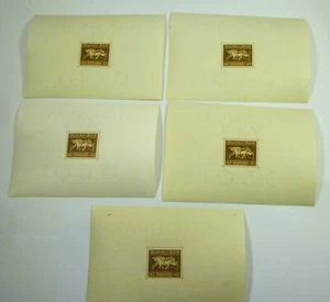 Lot: 5 Germany Scott B90 42pf Brown Ribbon Race Semi-Postal Souvenir Sheets - Picture 1 of 2